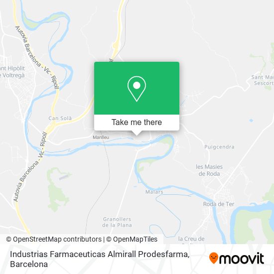 Industrias Farmaceuticas Almirall Prodesfarma map