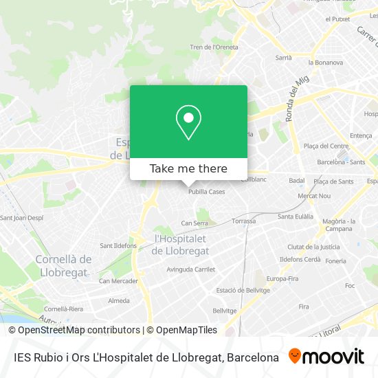 IES Rubio i Ors  L'Hospitalet de Llobregat map