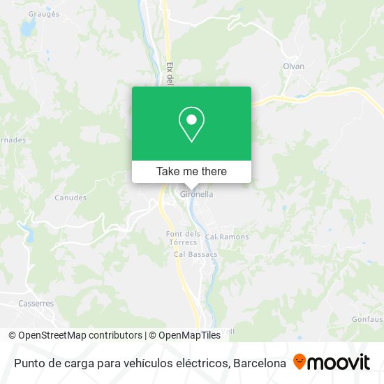Punto de carga para vehículos eléctricos map