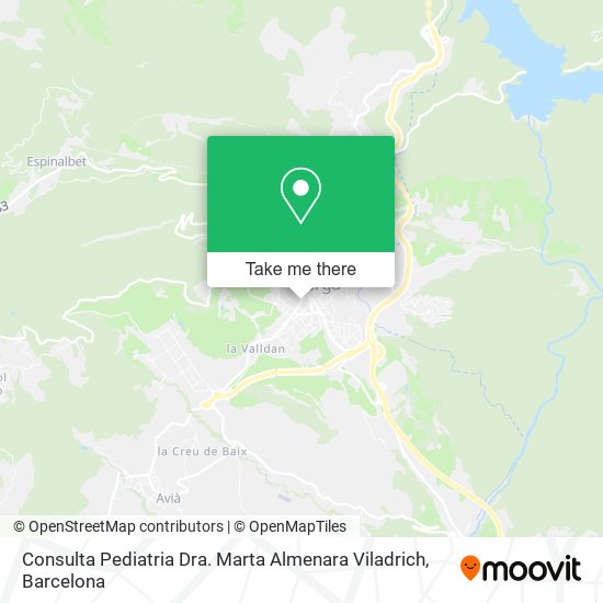 Consulta Pediatria Dra. Marta Almenara Viladrich map