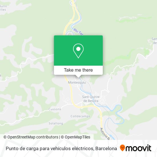 mapa Punto de carga para vehículos eléctricos