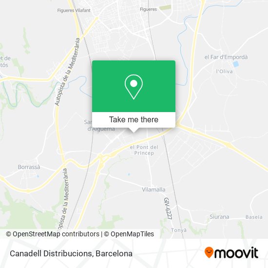 Canadell Distribucions map