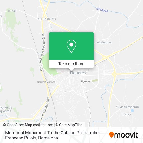 mapa Memorial Monument To the Catalan Philosopher Francesc Pujols