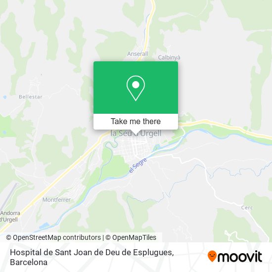 Hospital de Sant Joan de Deu de Esplugues map