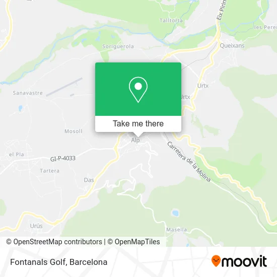 Fontanals Golf map