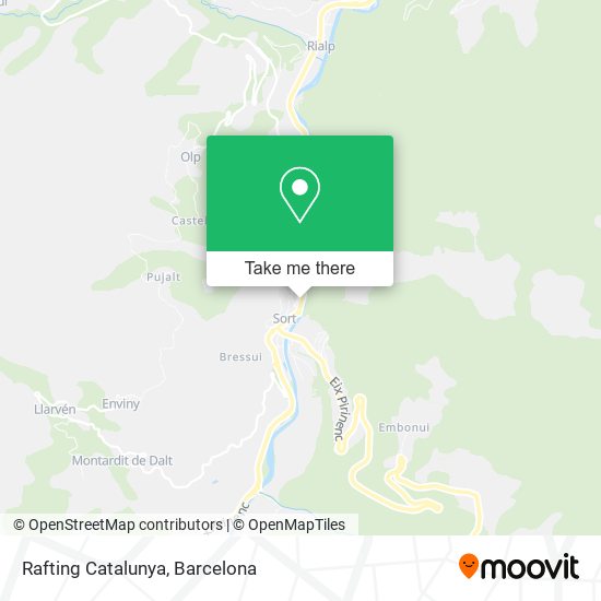 mapa Rafting Catalunya