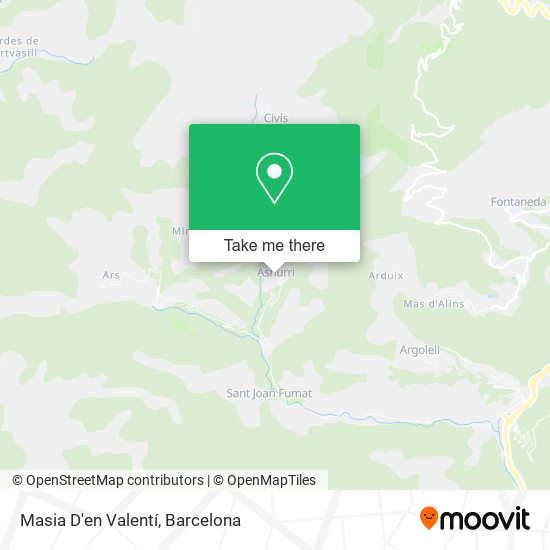 Masia D'en Valentí map