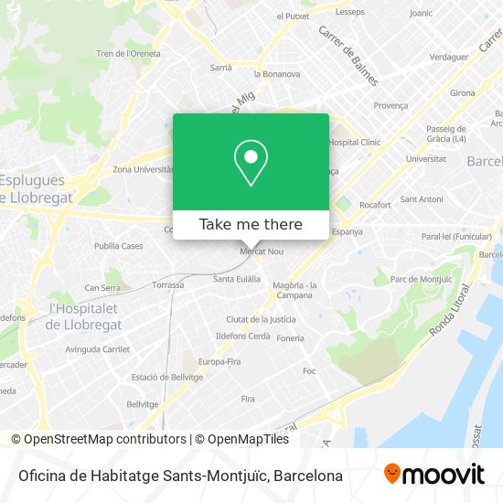 Oficina de Habitatge Sants-Montjuïc map