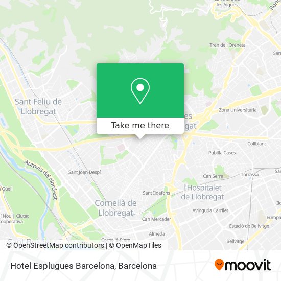 mapa Hotel Esplugues Barcelona