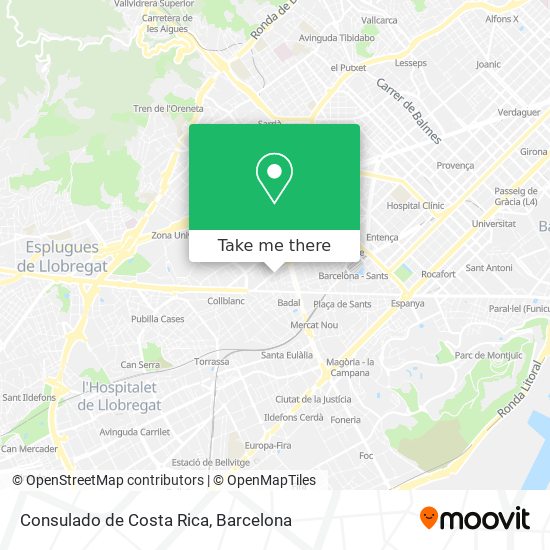 Consulado de Costa Rica map
