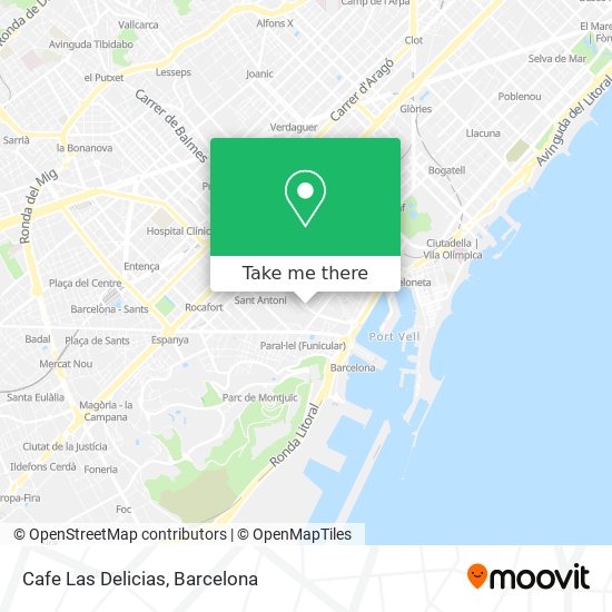 Cafe Las Delicias map