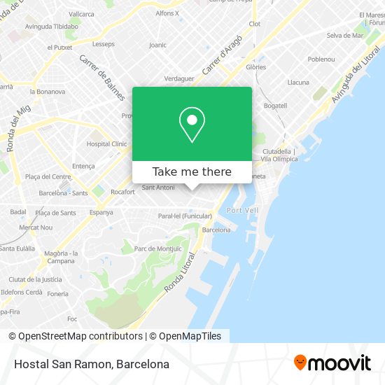 mapa Hostal San Ramon