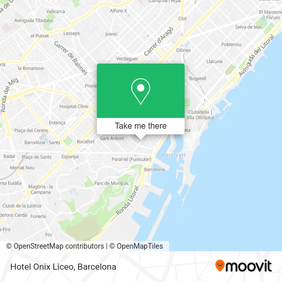 Hotel Onix Liceo map