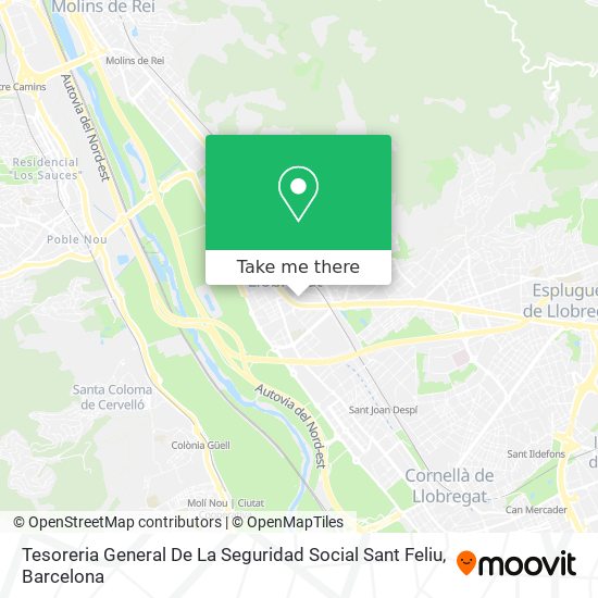 Tesoreria General De La Seguridad Social Sant Feliu map
