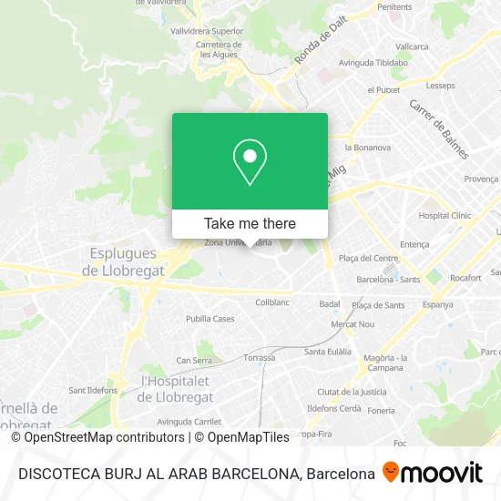 DISCOTECA BURJ AL ARAB BARCELONA map
