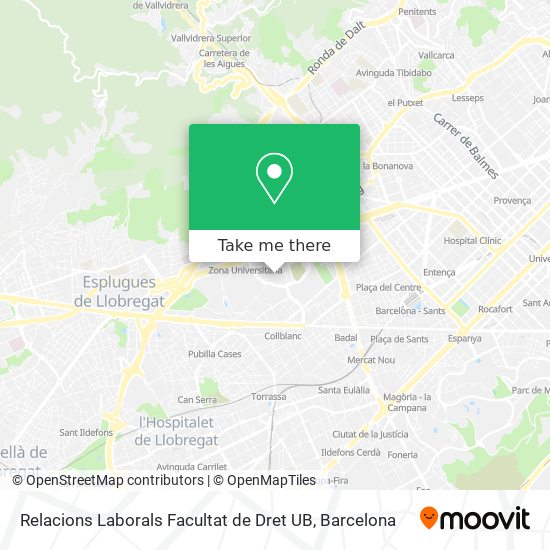 Relacions Laborals Facultat de Dret UB map