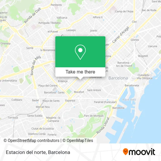 Estacion del norte map