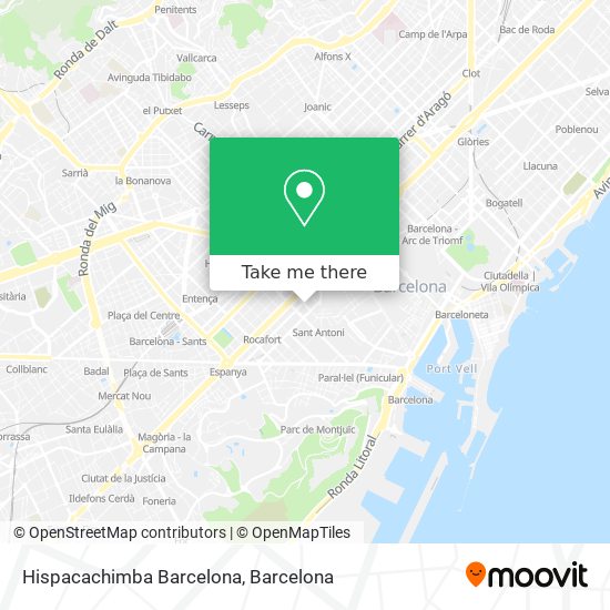 Hispacachimba Barcelona map