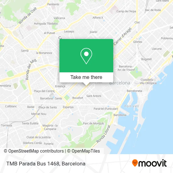 TMB Parada Bus 1468 map