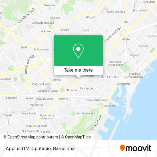 Applus ITV Diputació map