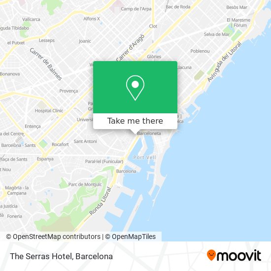 The Serras Hotel map