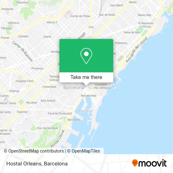 Hostal Orleans map