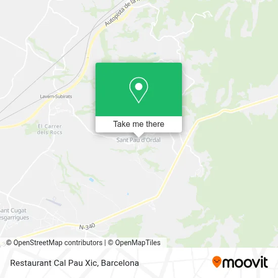 Restaurant Cal Pau Xic map