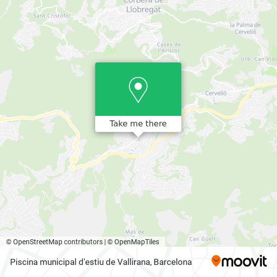 Piscina municipal d'estiu de Vallirana map