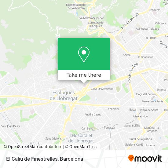 El Caliu de Finestrelles map