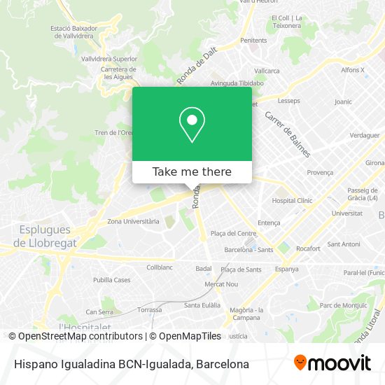 Hispano Igualadina BCN-Igualada map