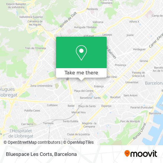 mapa Bluespace Les Corts