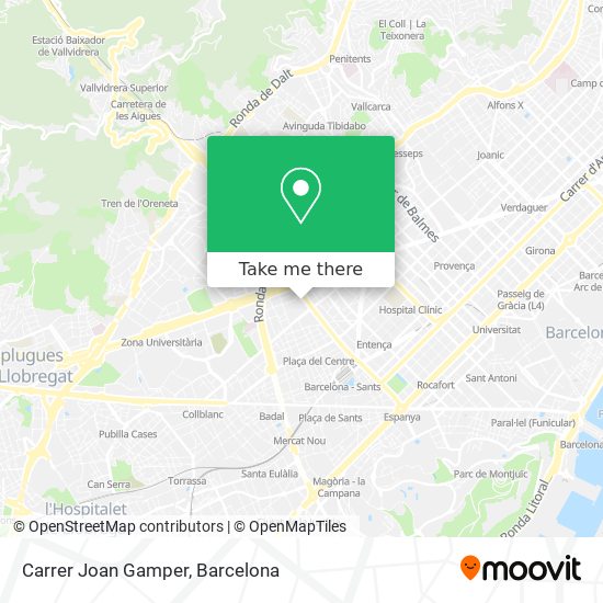 mapa Carrer Joan Gamper