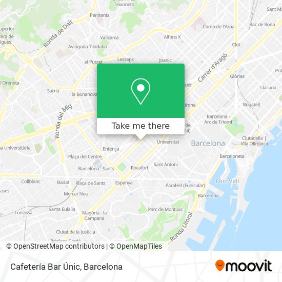 Cafetería Bar Únic map