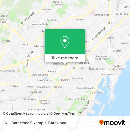 NH Barcelona Eixample map