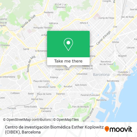 Centro de investigación Biomédica Esther Koplowitz (CIBEK) map