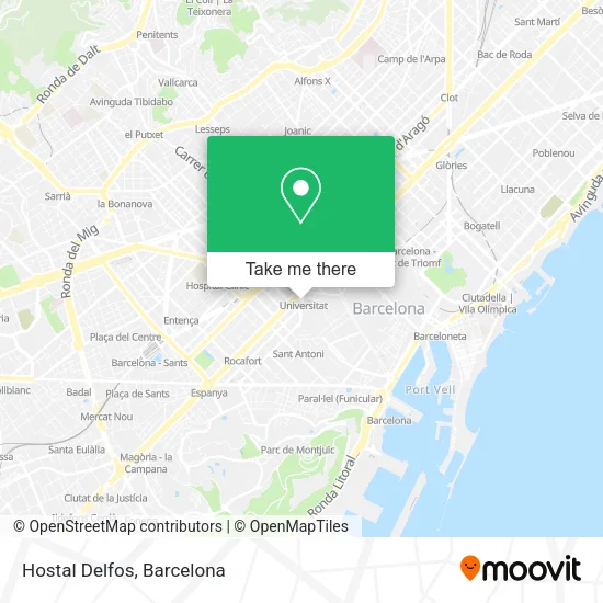 Hostal Delfos map
