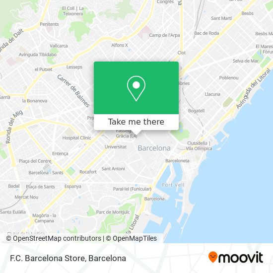 mapa F.C. Barcelona Store