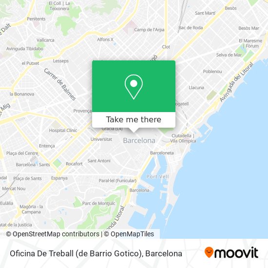 mapa Oficina De Treball (de Barrio Gotico)