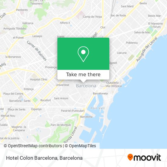 Hotel Colon Barcelona map