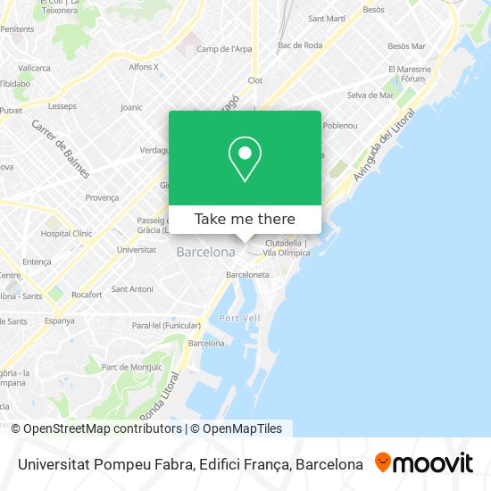 Universitat Pompeu Fabra, Edifici França map