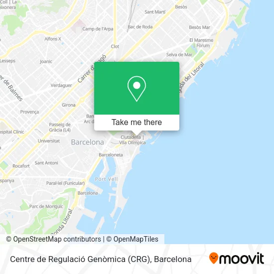 Centre de Regulació Genòmica (CRG) map