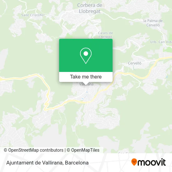 Ajuntament de Vallirana map