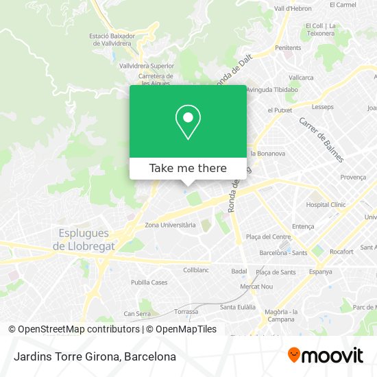 mapa Jardins Torre Girona