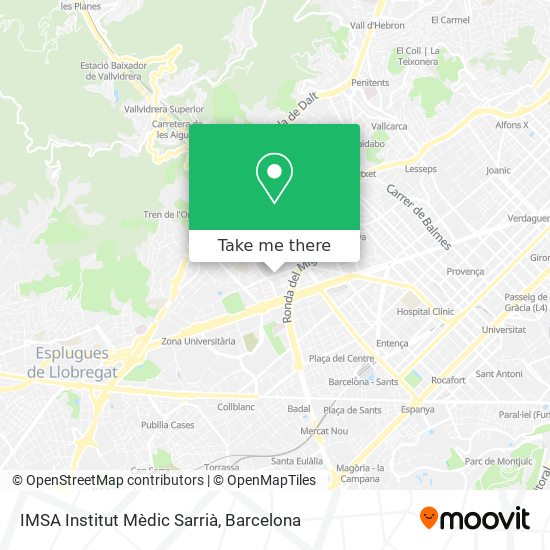 mapa IMSA Institut Mèdic Sarrià