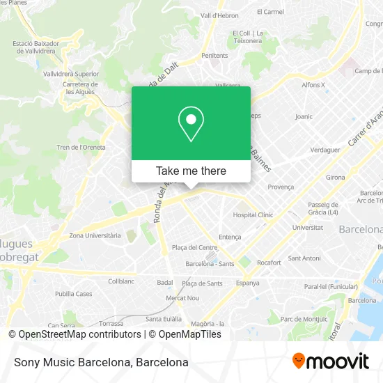 Sony Music Barcelona map