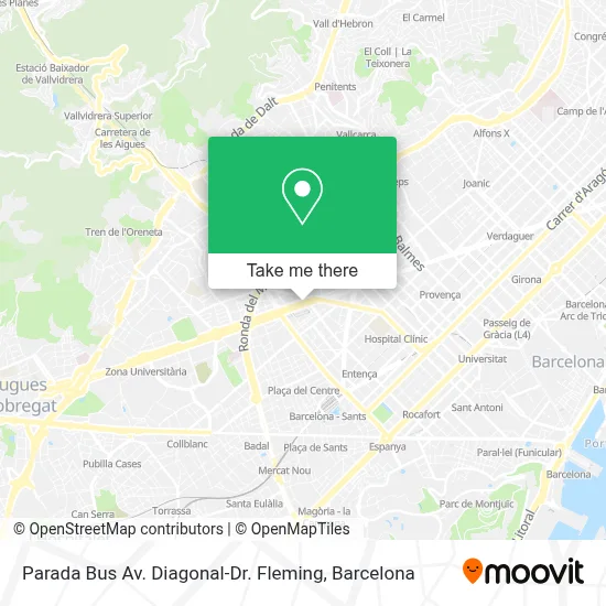 Parada Bus Av. Diagonal-Dr. Fleming map