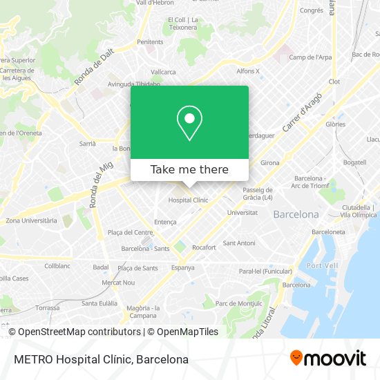 mapa METRO Hospital Clínic