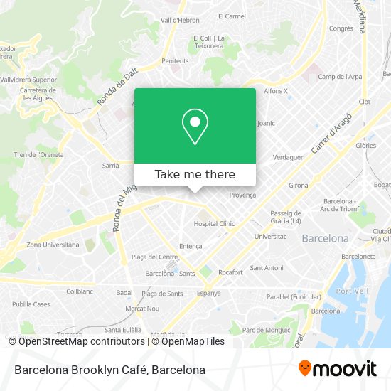 Barcelona Brooklyn Café map