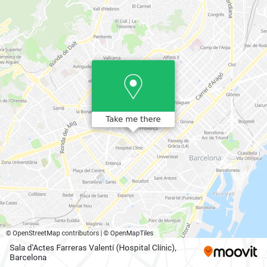 Sala d'Actes Farreras Valentí (Hospital Clínic) map