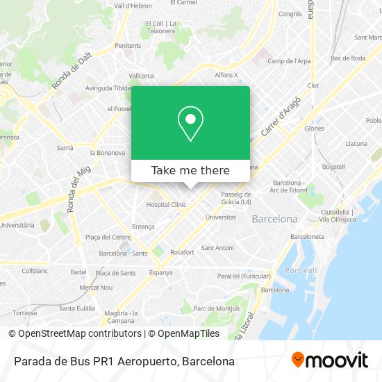 Parada de Bus PR1 Aeropuerto map